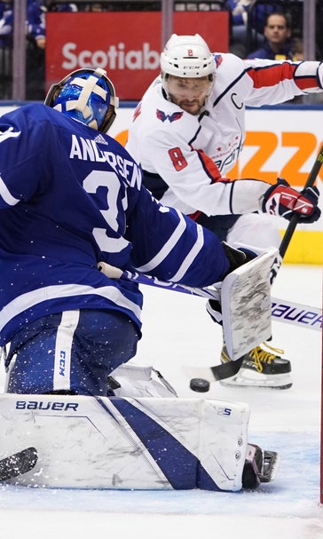Ovechkin caps big night with OT goal, Caps beat Leafs 4-3